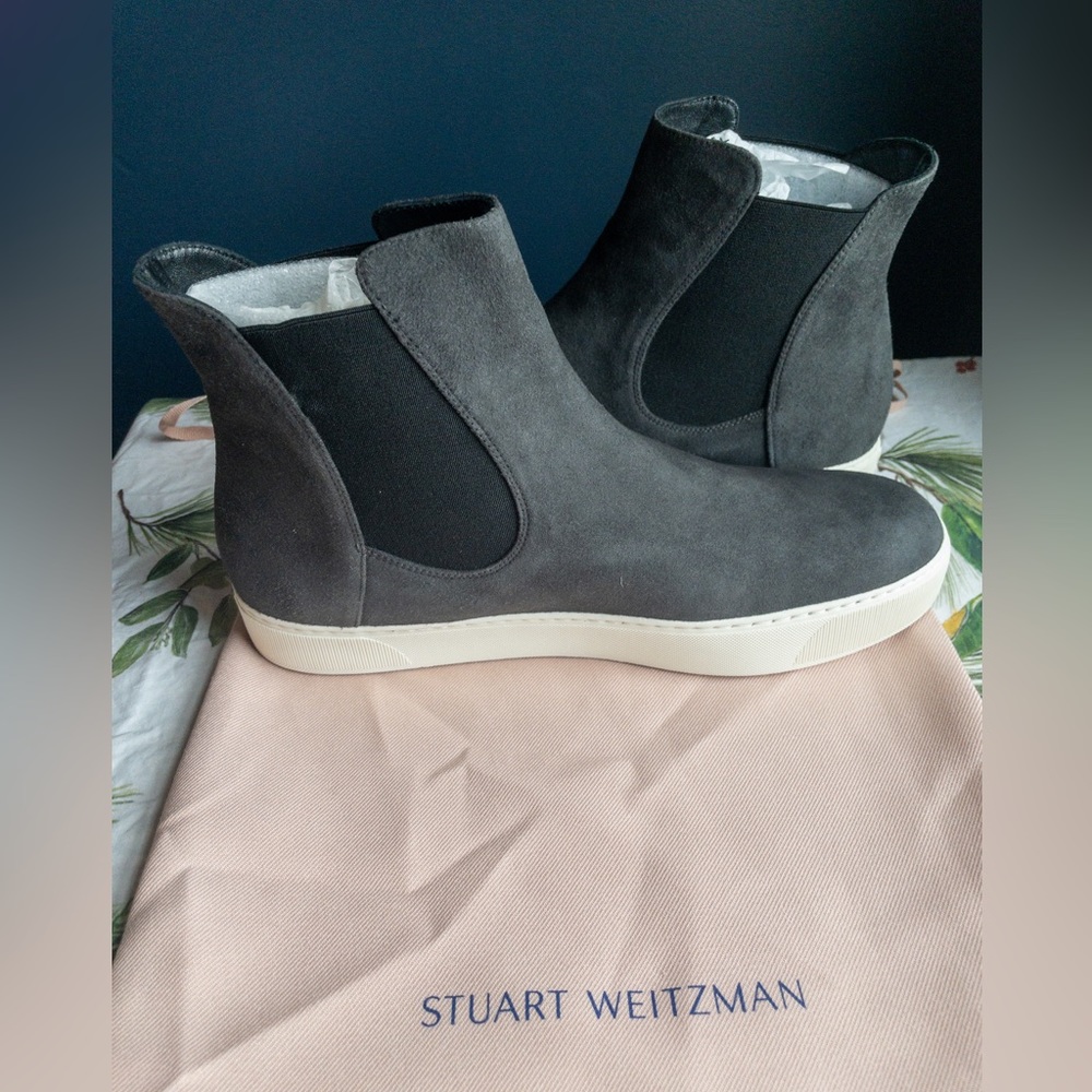 Stuart Weitzman Suede Sock Sneaker